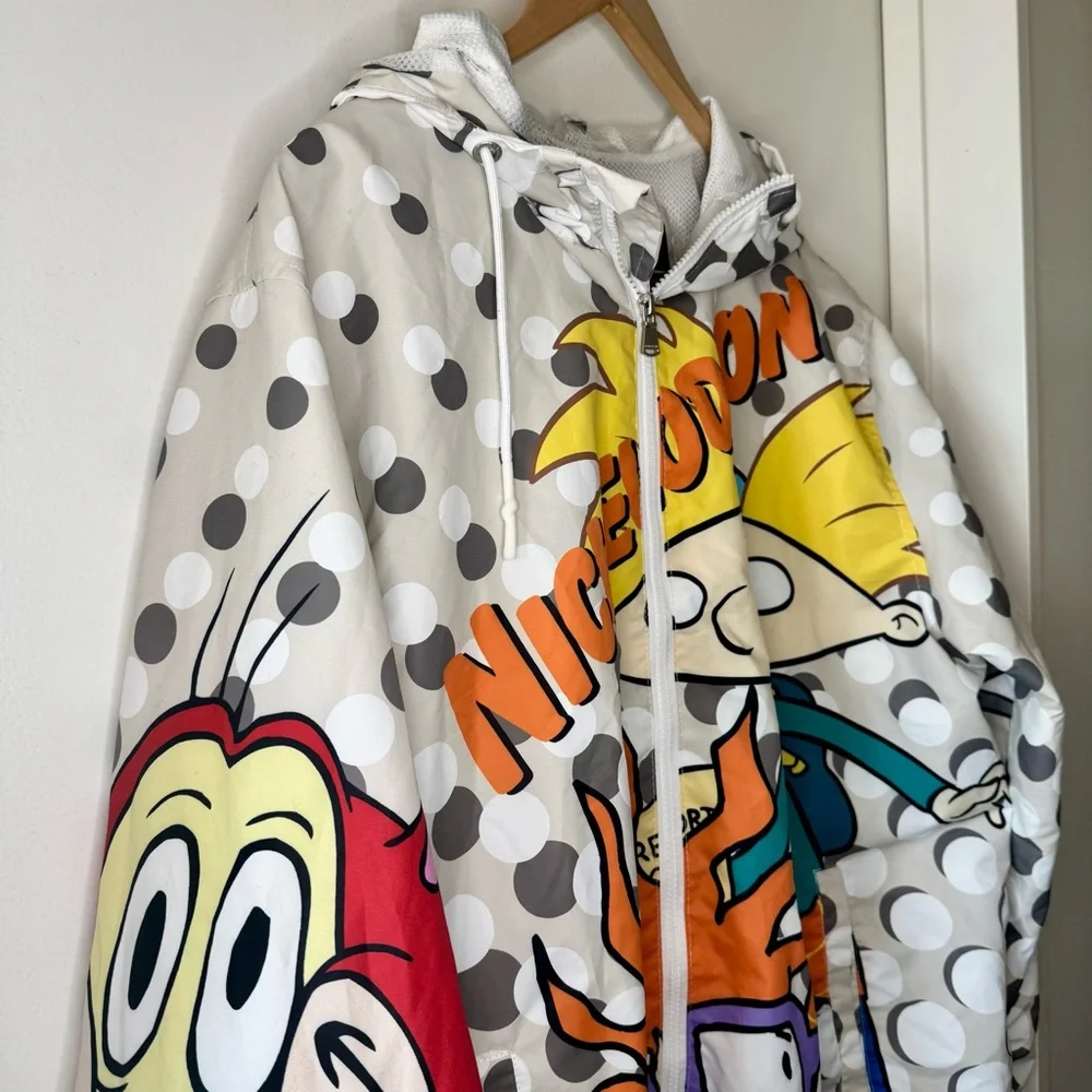 Nickelodeon Members Only X Rugrats Hey Arnold Windbreaker Jacket X Large Stempy - Picture 4 of 12